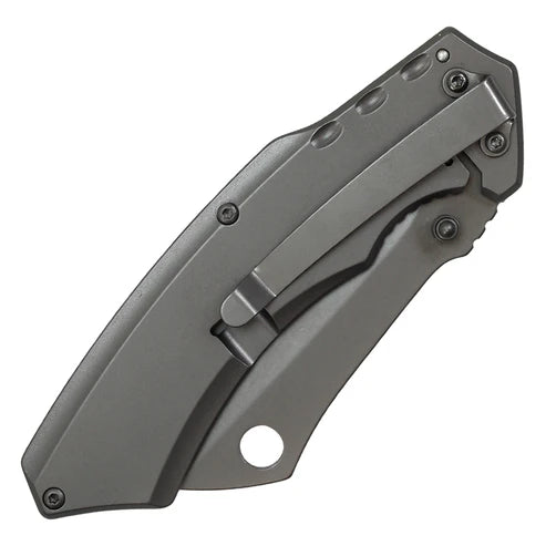8" Buckshot Thumb Open Grey Pocket Knife