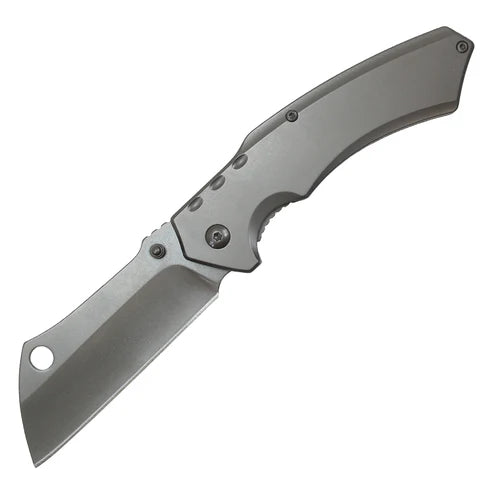 8" Buckshot Thumb Open Grey Pocket Knife