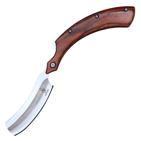 8" Buckshot Straight Razor Wood Handle