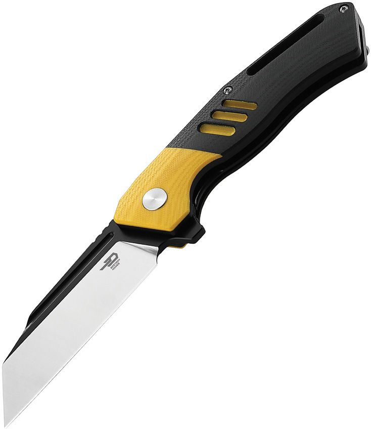 Bestech Rockface Linerlock Yellow