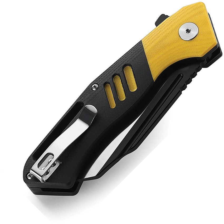 Bestech Rockface Linerlock Yellow